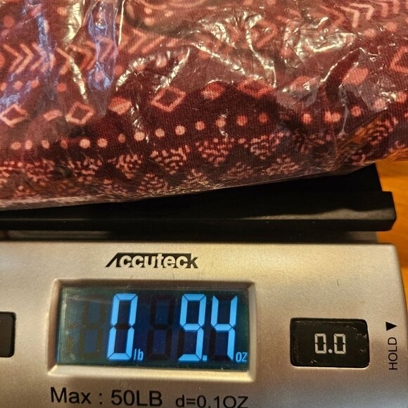 Catherines Womens Long Sleeve Tee Plus Size 2X 22/24W Red Patterned Top stretch - Picture 11 of 11